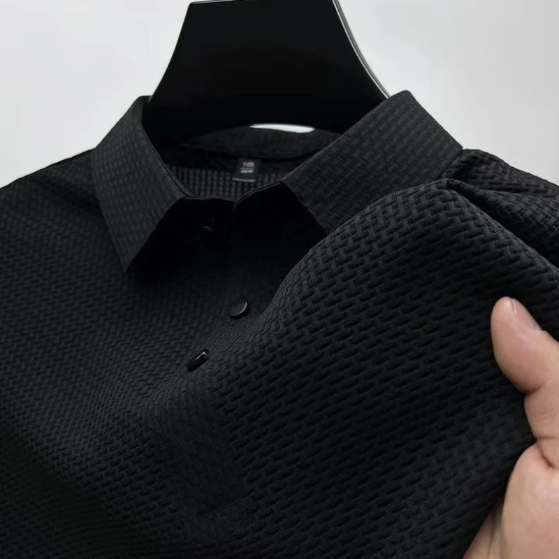 Polo de manga curta estilo tecido