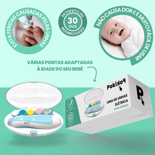Lima Elétrica para Unhas de Bebé – Pokikop®