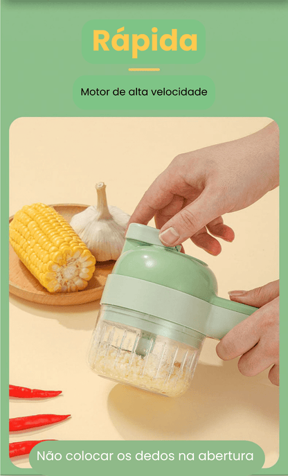 Cortador de Alimentos sem fios 4 em 1