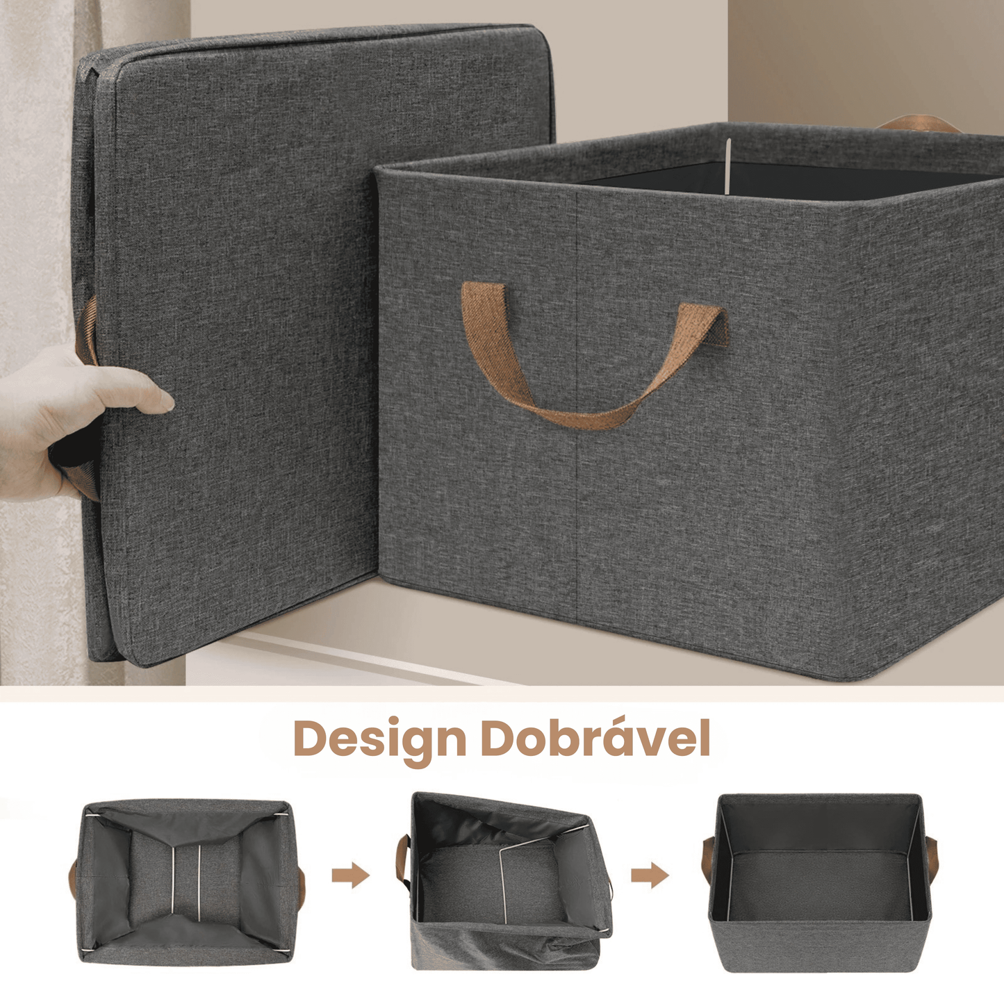 BoxyTidy™ - Caixa de Arrumação Dobrável Ultra Resistente