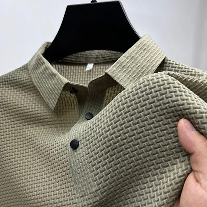 Polo de manga curta estilo tecido